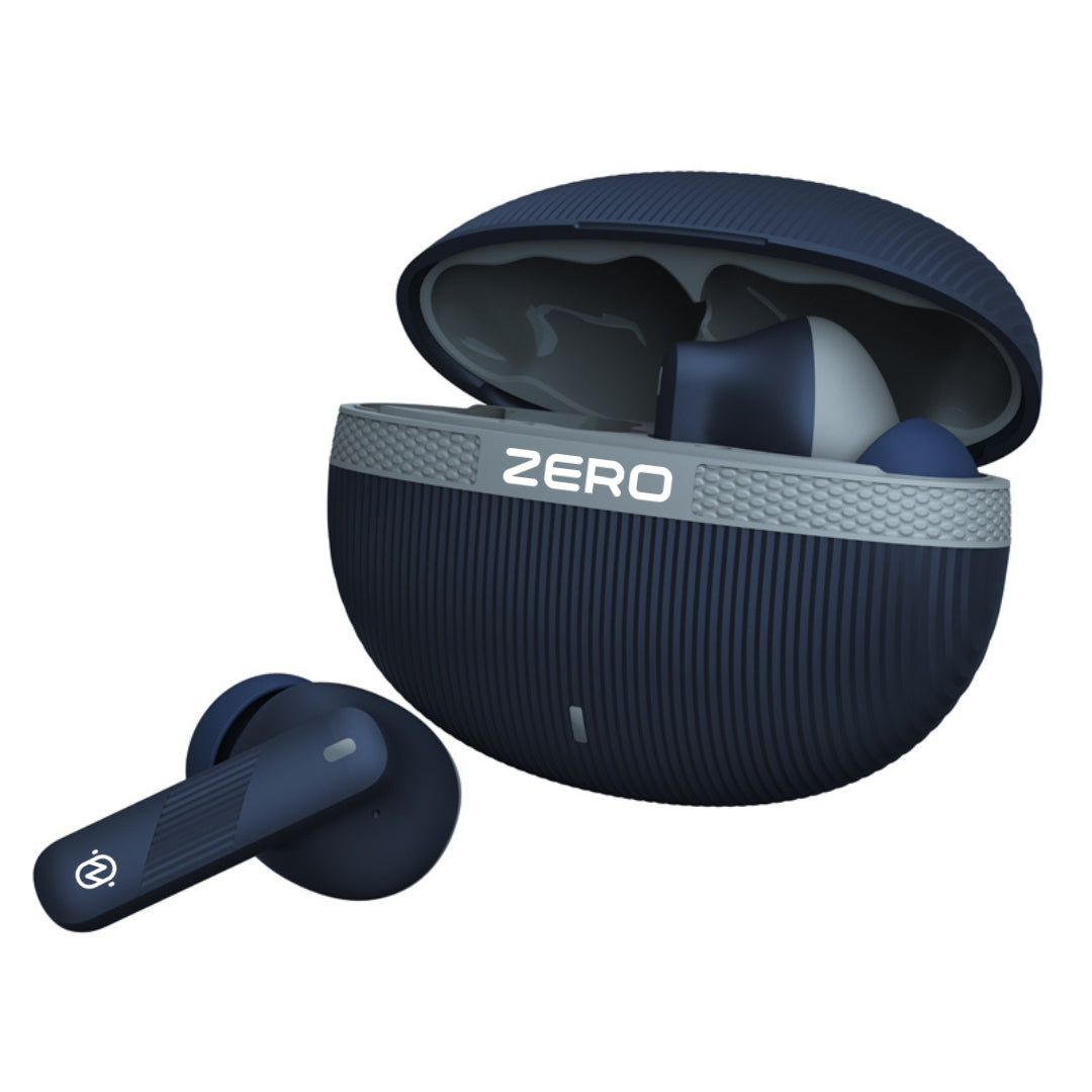 Zero Buds X2 Bass Boosted Earbuds - Navy Blue