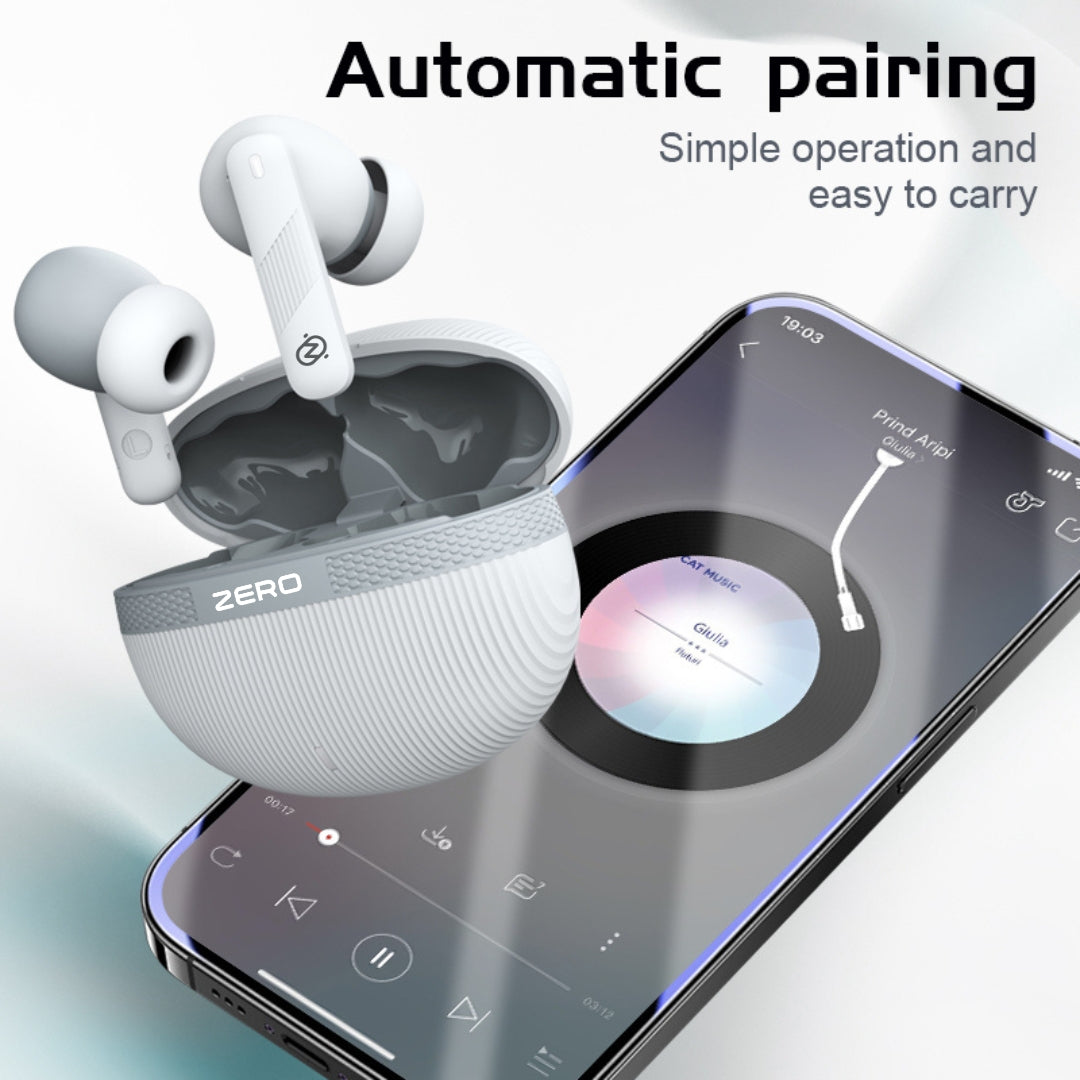 Zero Buds X2 Bass Boosted Earbuds - White